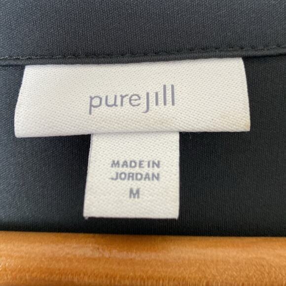 J Jill Pure Jill Velour A Line Dress V Neck Front Pockets Crushed Gray Size M - Picture 9 of 14